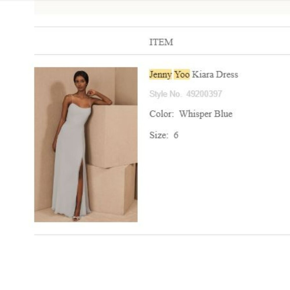 Jenny Yoo Kiara Bridesmaid Dress Size 6